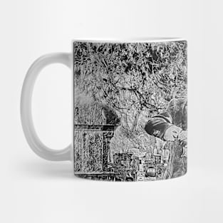 Undead violinist in the cemetery Mug